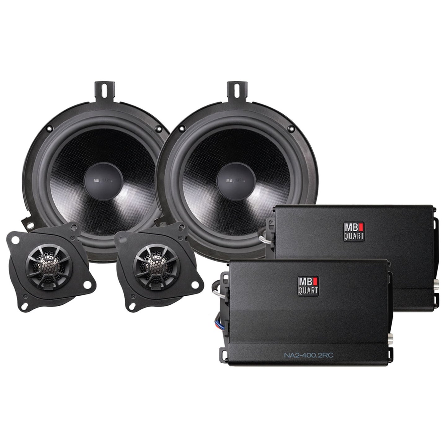 MB Quart STAGE 2 Jeep Wrangler JK 07-18 Car Audio 2-Speaker System Kit, 800W - 422640