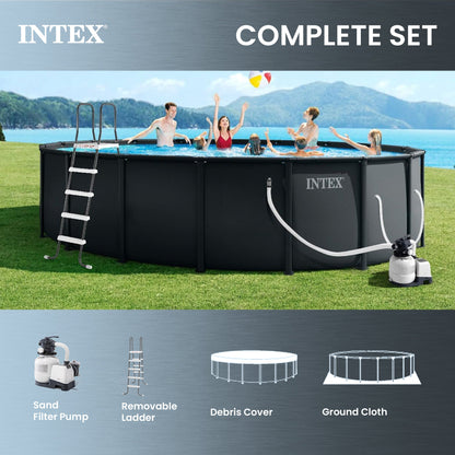 INTEX Ultra XTR 18ft x 52in Round Frame Above Ground Swimming Pool Set with Pump