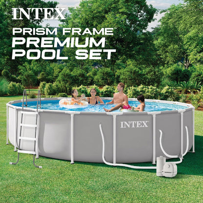 Summer Waves INTEX Prism Frame Premium Above Ground Pool Set with Filter Pump (For Parts) - 436475