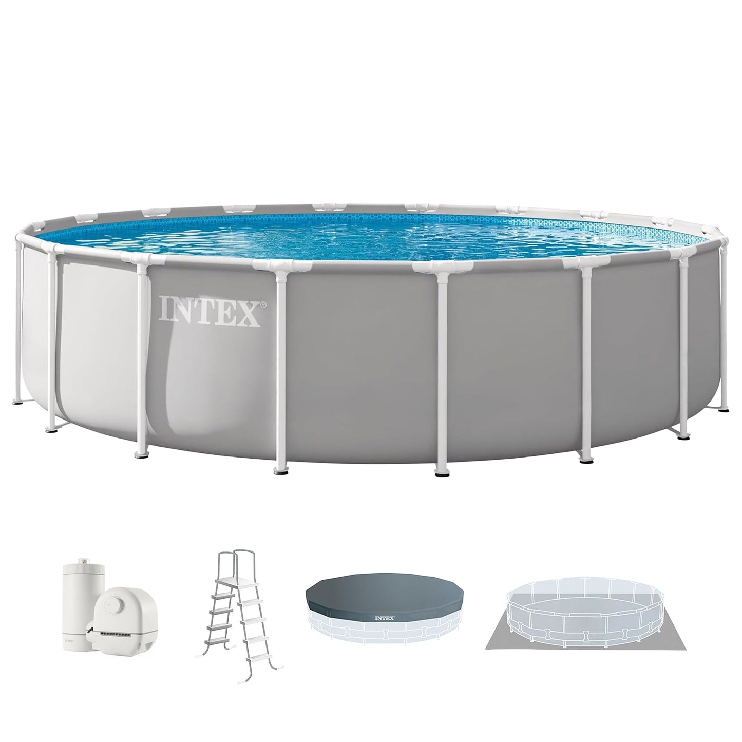 Summer Waves INTEX Prism Frame Premium Above Ground Pool Set with Filter Pump (For Parts) - 436475