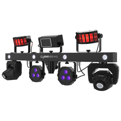 CHAUVET DJ 5-in-1 LED Lighting System on Single Bar Compatible with ILS, Black - 424852