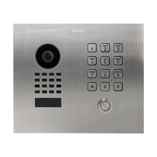 DoorBird D1101KH Classic Flush-Mount IP Video Door Station, 1 Call Button in  Stainless Steel V2A