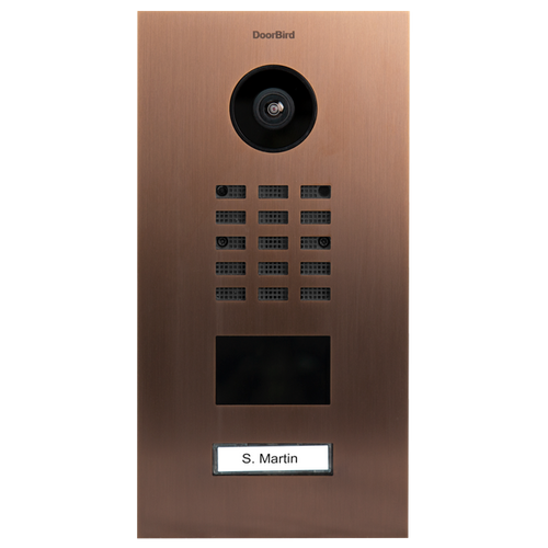 DoorBird D2101V IP Video Door Station, 1 Call Button in Bronze