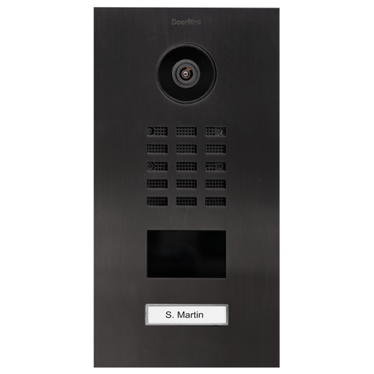 DoorBird D2101V IP Video Door Station, 1 Call Button in Titanium