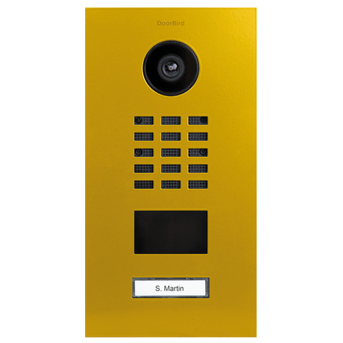 DoorBird D2101V IP Video Door Station, 1 Call Button in Signal Yellow, RAL 1003