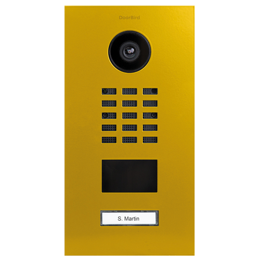 DoorBird D2101V IP Video Door Station, 1 Call Button in Signal Yellow, RAL 1003
