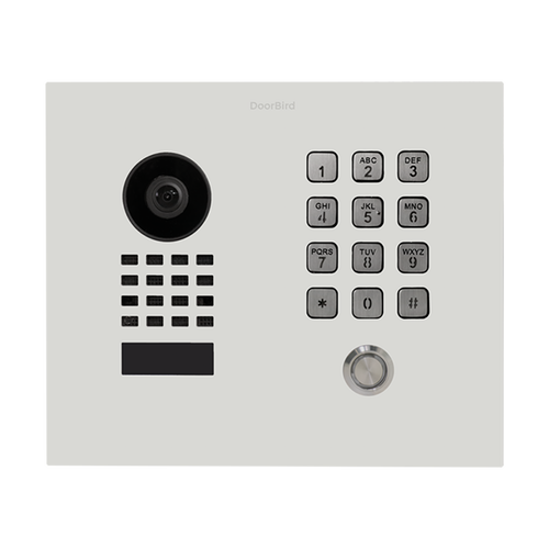 DoorBird D1101KH Classic Flush-Mount IP Video Door Station, 1 Call Button in Traffic White, RAL 9016
