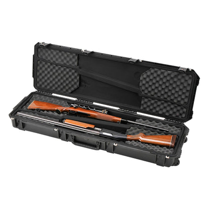 SKB Cases iSeries 3i-5014-DR Double Rifle Case with Hard Plastic Exterior, Black - 429795