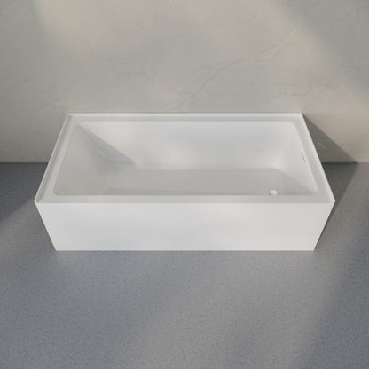 Swiss Madison Voltaire 72 x 32 Skirted Right Drain Soaking Alcove Bathtub in Glossy White, Drain Included - SM-AP0532GW