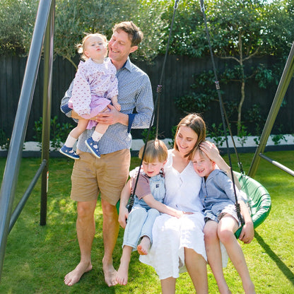gobaplay Single Swing Set Playground Equipment with FlyMax 40" Round Saucer - 431445