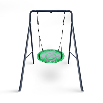 gobaplay Single Swing Set Playground Equipment with FlyMax 40" Round Saucer - 431445
