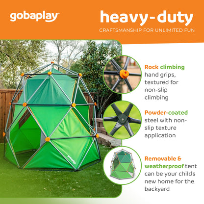 gobaplay SummitPro Climbing Dome, Outdoor Kid Climber with Tent, 600 lb Capacity - 431539