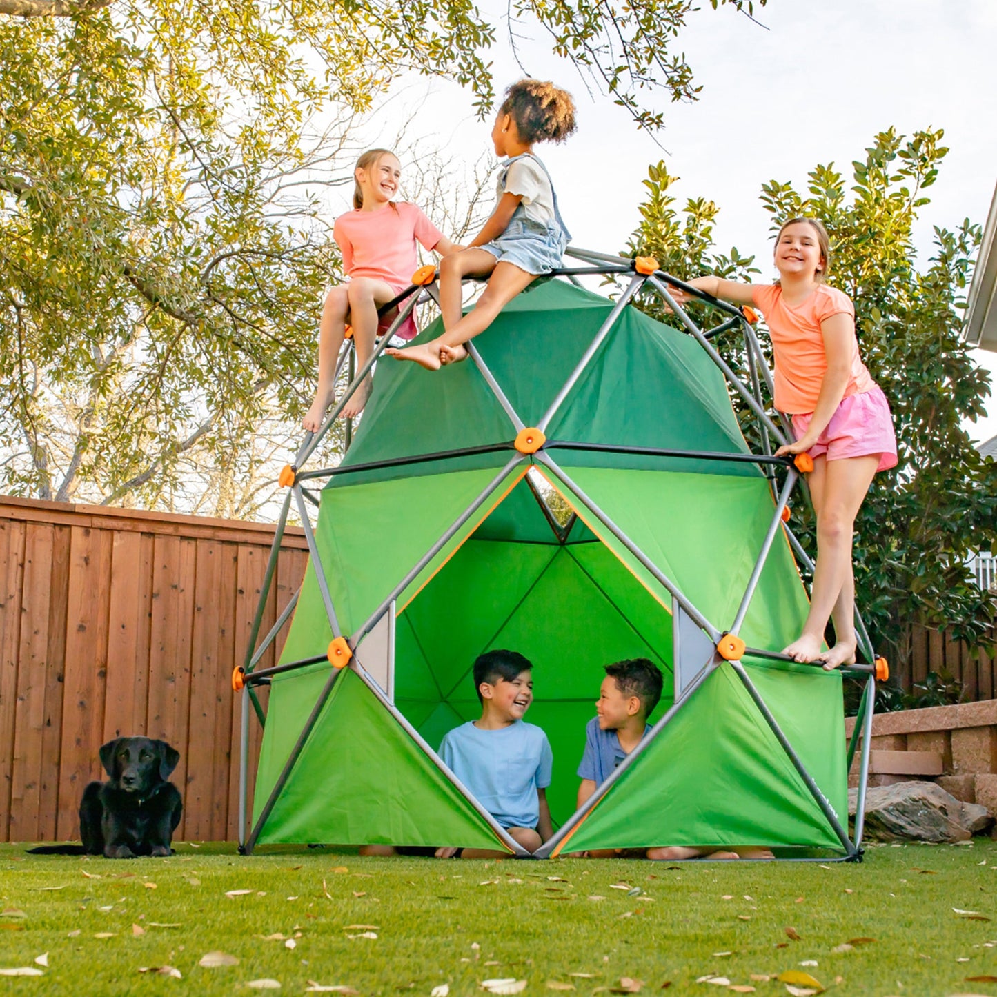 gobaplay SummitPro Climbing Dome, Outdoor Kid Climber with Tent, 600 lb Capacity - 431539