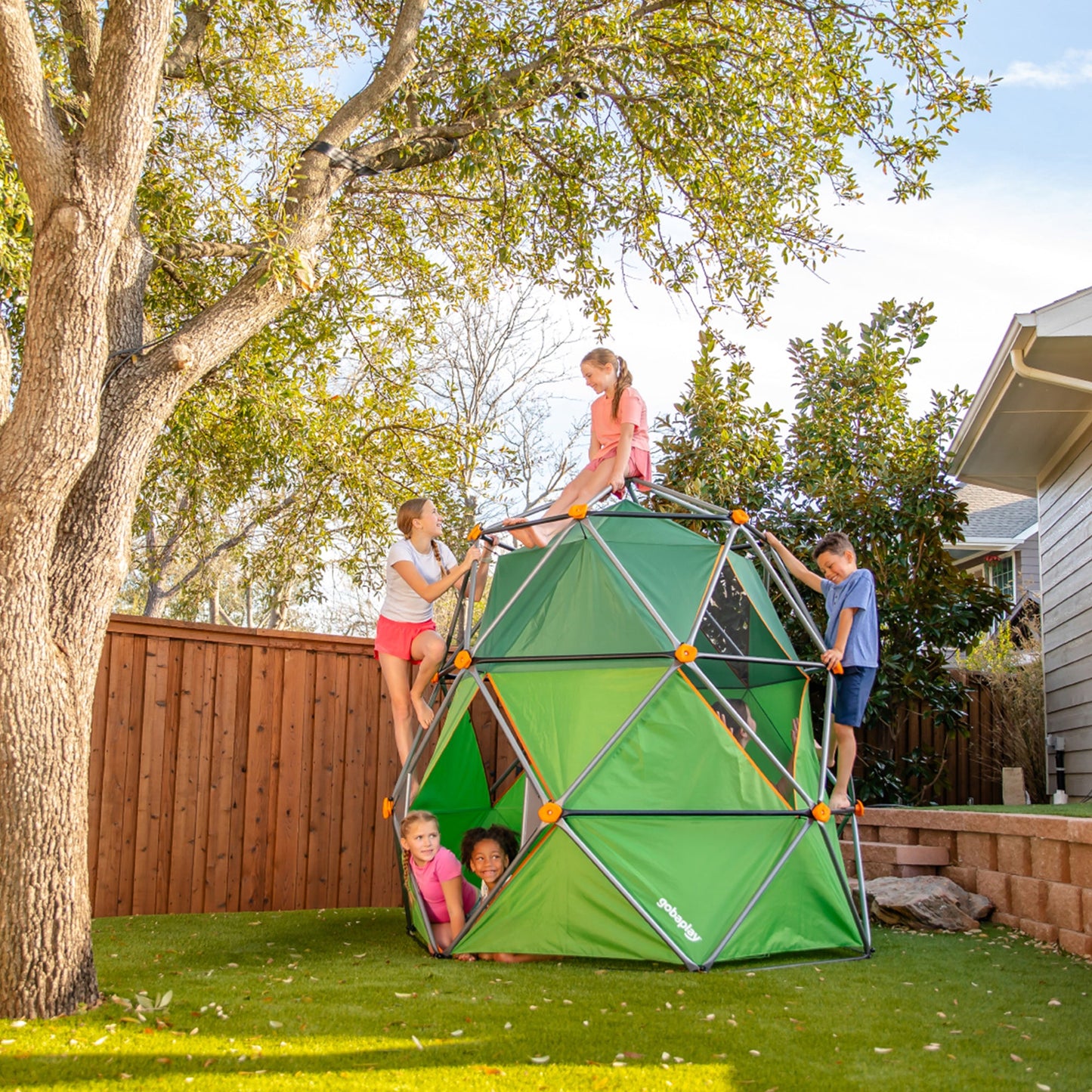 gobaplay SummitPro Climbing Dome, Outdoor Kid Climber with Tent, 600 lb Capacity - 431539