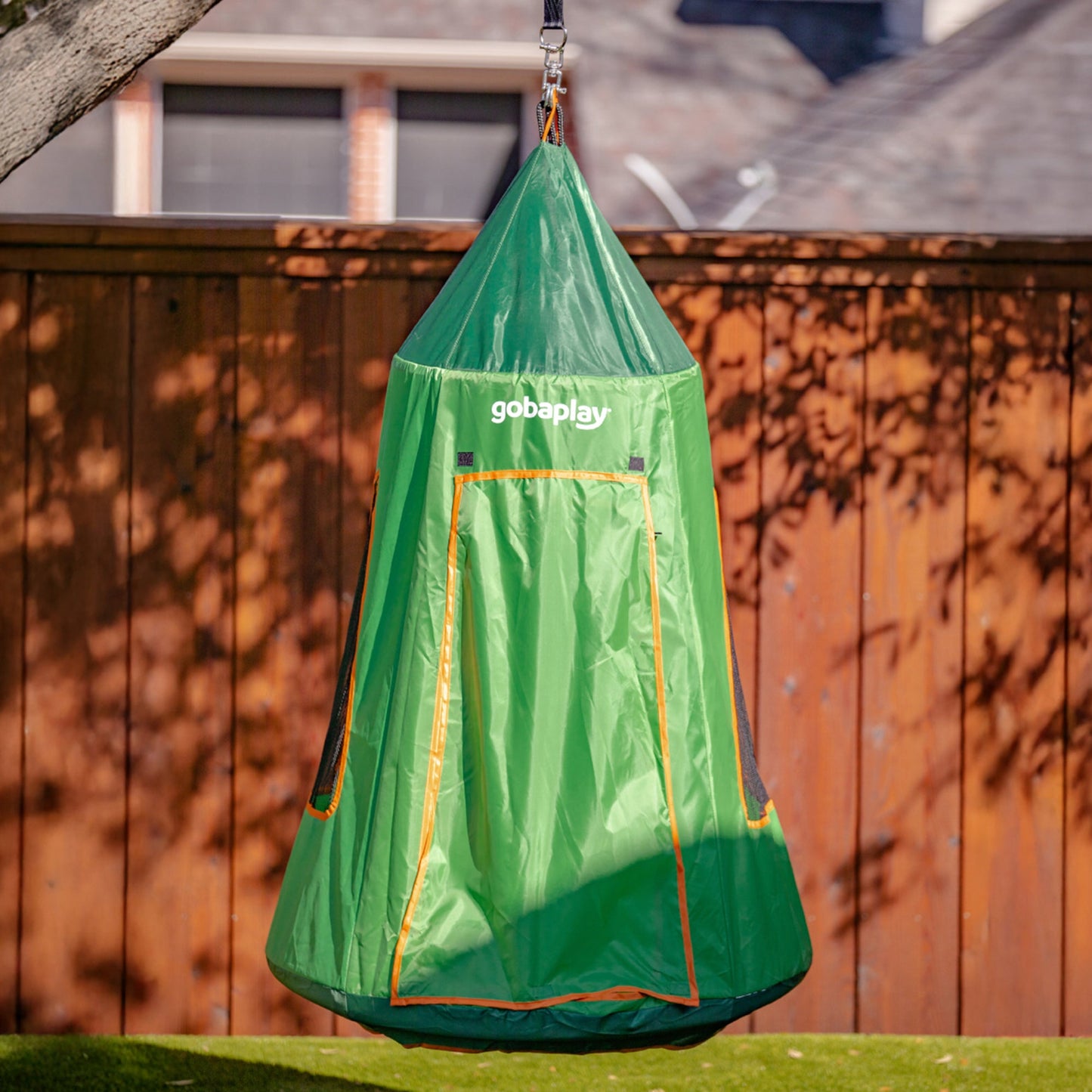 gobaplay Outdoor Frame Playground Equipment w/ 8' Extension & 39" Swing w/ Tent - 436276