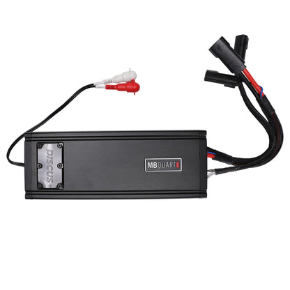 MB Quart Discus 2 Channel Marine Amplifier with Top Mounted Controls, 500 Watts - 431770