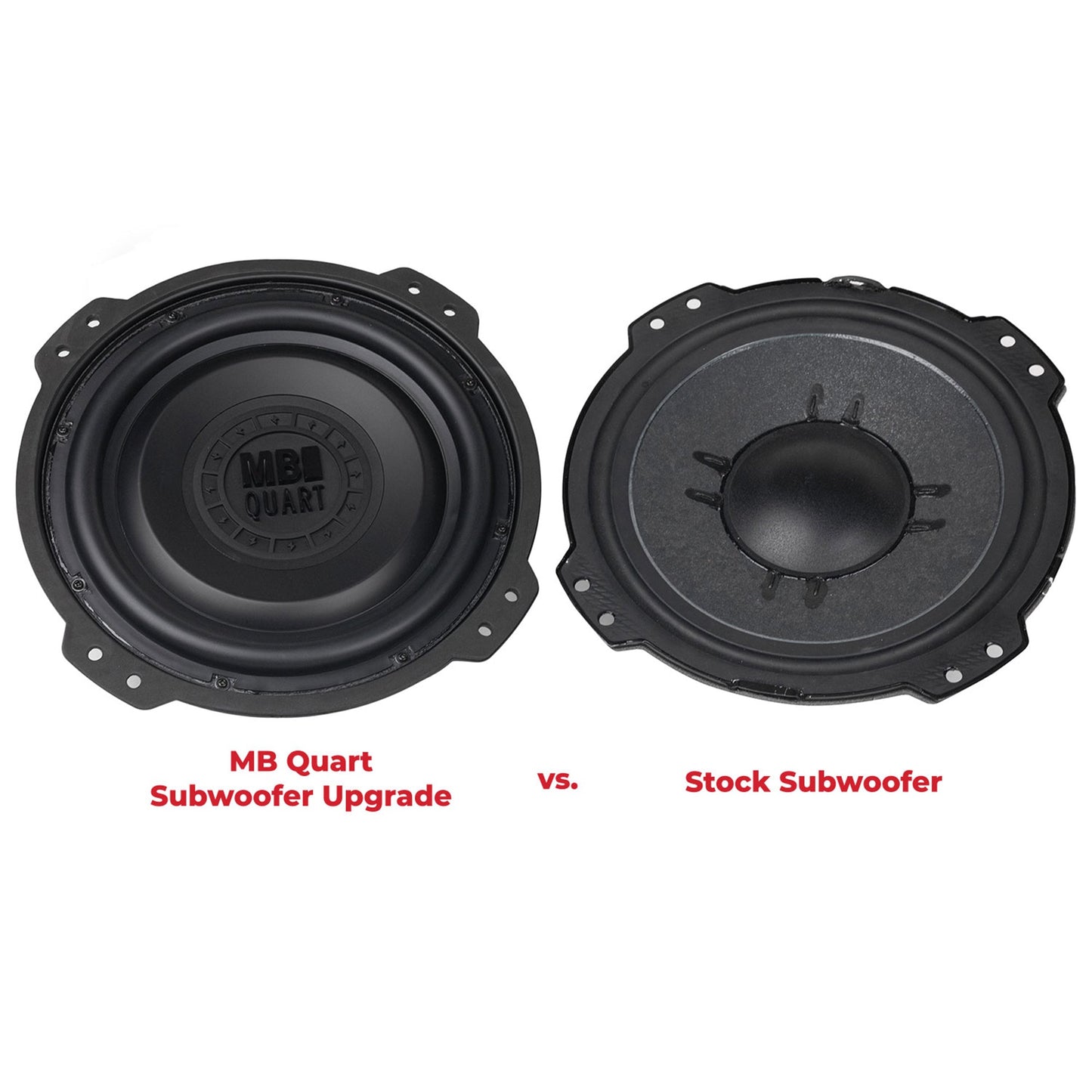 MB Quart 10" Subwoofer Upgrade for 2018-Current Jeep Wrangler JL, 400W Amplifier - 431780