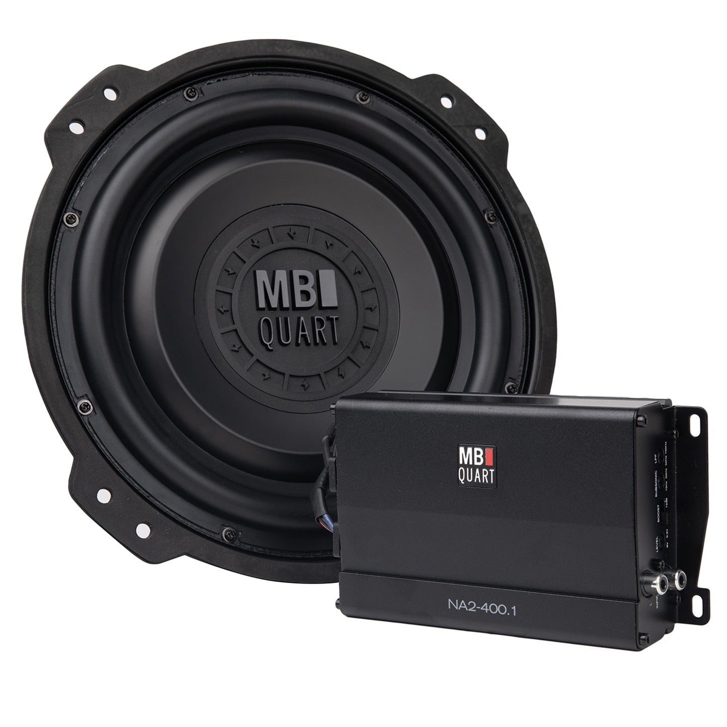 MB Quart 10" Subwoofer Upgrade for 2018-Current Jeep Wrangler JL, 400W Amplifier - 431780