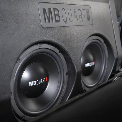 MB Quart Dual 10" Subwoofer Upgrade with Enclosure for 2016-2023 Toyota Tacoma - 431785