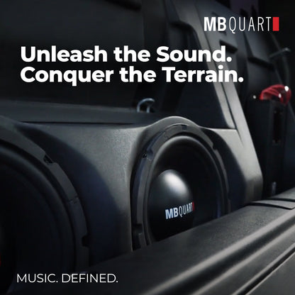 MB Quart Dual 10" Subwoofer Upgrade with Enclosure for 2016-2023 Toyota Tacoma - 431785