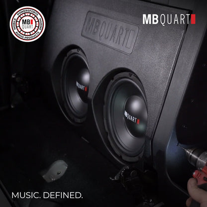 MB Quart Dual 10" Subwoofer Upgrade with Enclosure for 2016-2023 Toyota Tacoma - 431785