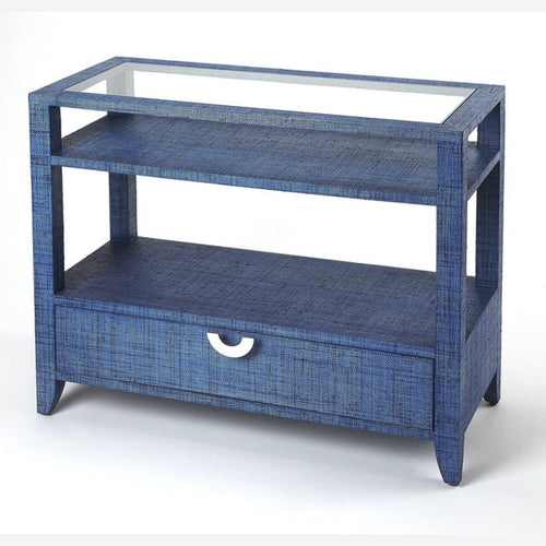 Butler Specialty Company Amelle Raffia Console Table, Blue  - 4358361