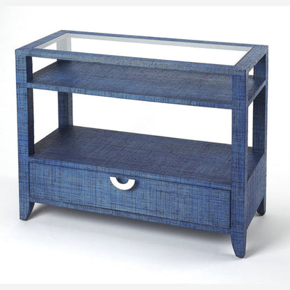 Butler Specialty Company Amelle Raffia Console Table, Blue  - 4358361