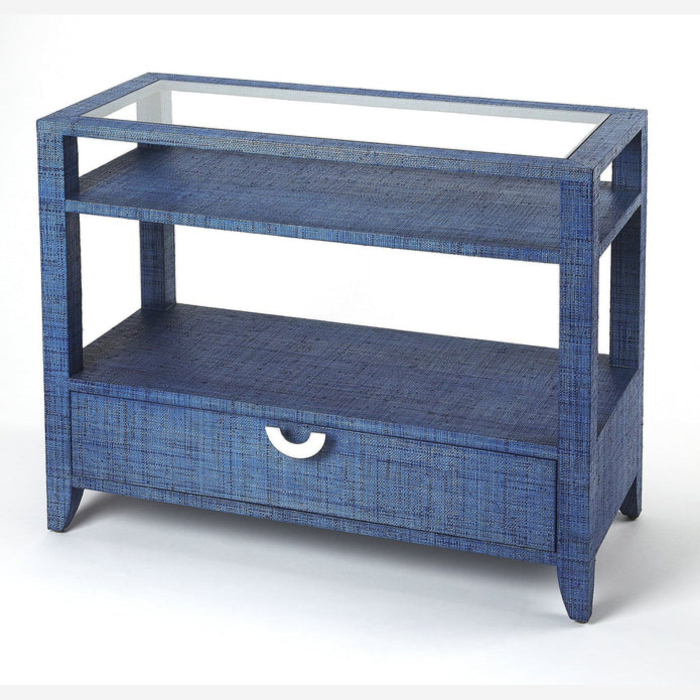 Butler Specialty Company Amelle Raffia Console Table, Blue  - 4358361