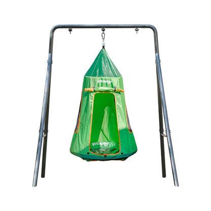 gobaplay Single Swing Set Playground Equipment with FlyMax 39" Swing with Tent - 436274