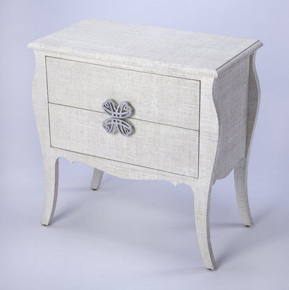 Butler Specialty Company Felicia Raffia Accent Chest, Off-White  - 4367405