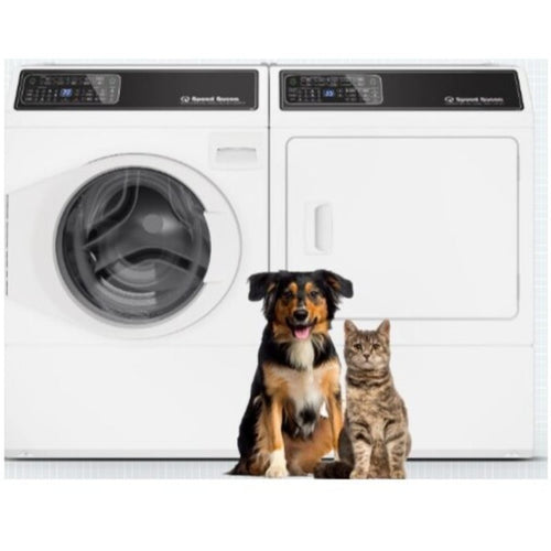 Speed Queen FF7012WN 27 Inch Front Load Right Hinge Washer & Speed Queen DF7004WG 27 Inch Gas Dryer - Speed Queen-FF7012WN-DF7004WG