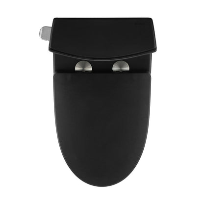 Swiss Madison St. Tropez One-Piece 10" Rough-in 1.28 GPF Left Flush Elongated Toilet in Matte Black - SM-1T273MB