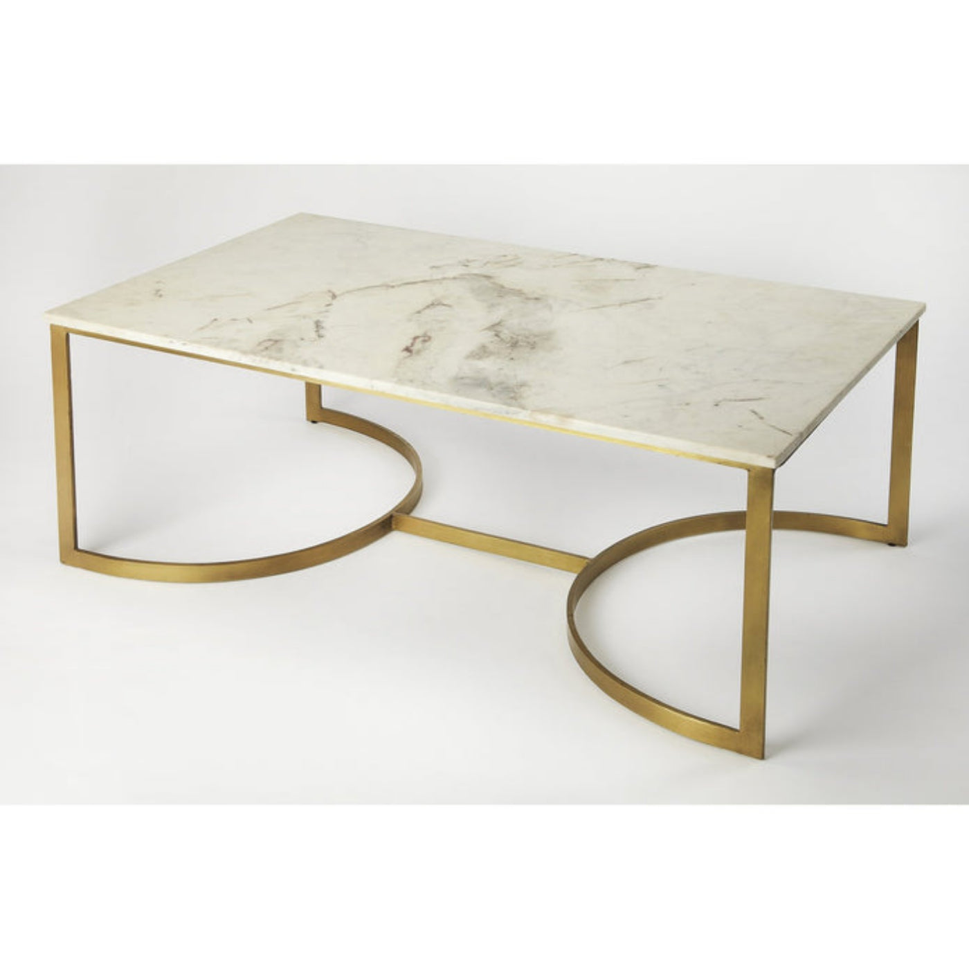 Butler Specialty Company Corsini Marble & Metal Coffee Table, Multi-Color  - 4446389
