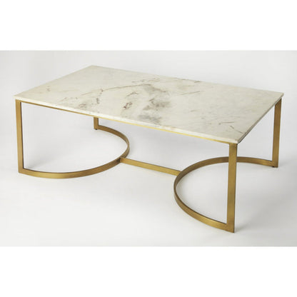 Butler Specialty Company Corsini Marble & Metal Coffee Table, Multi-Color  - 4446389