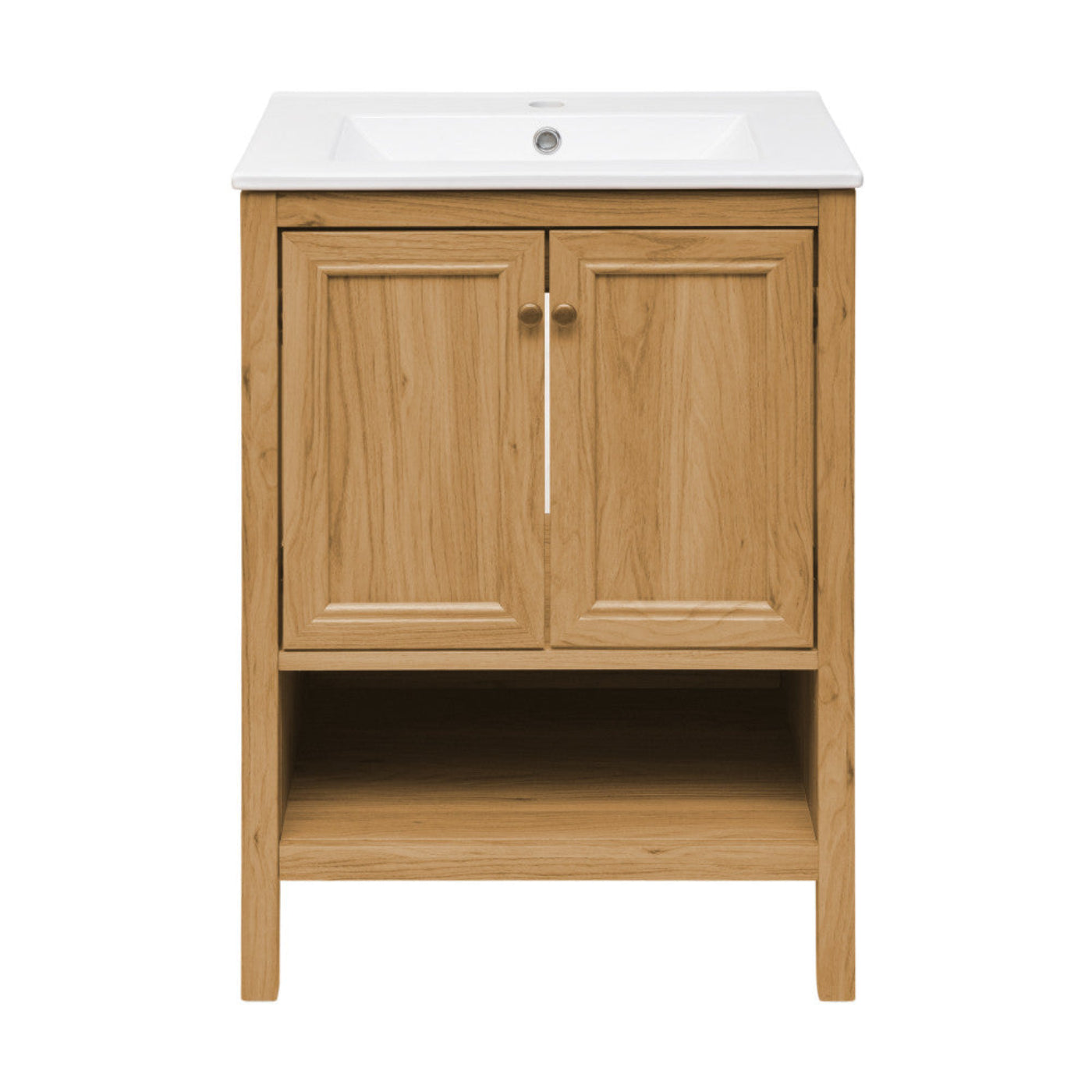 Swiss Madison Chateau 24" Freestanding Bathroom Vanity in Golden Oak with Sink Top - SM-BV240