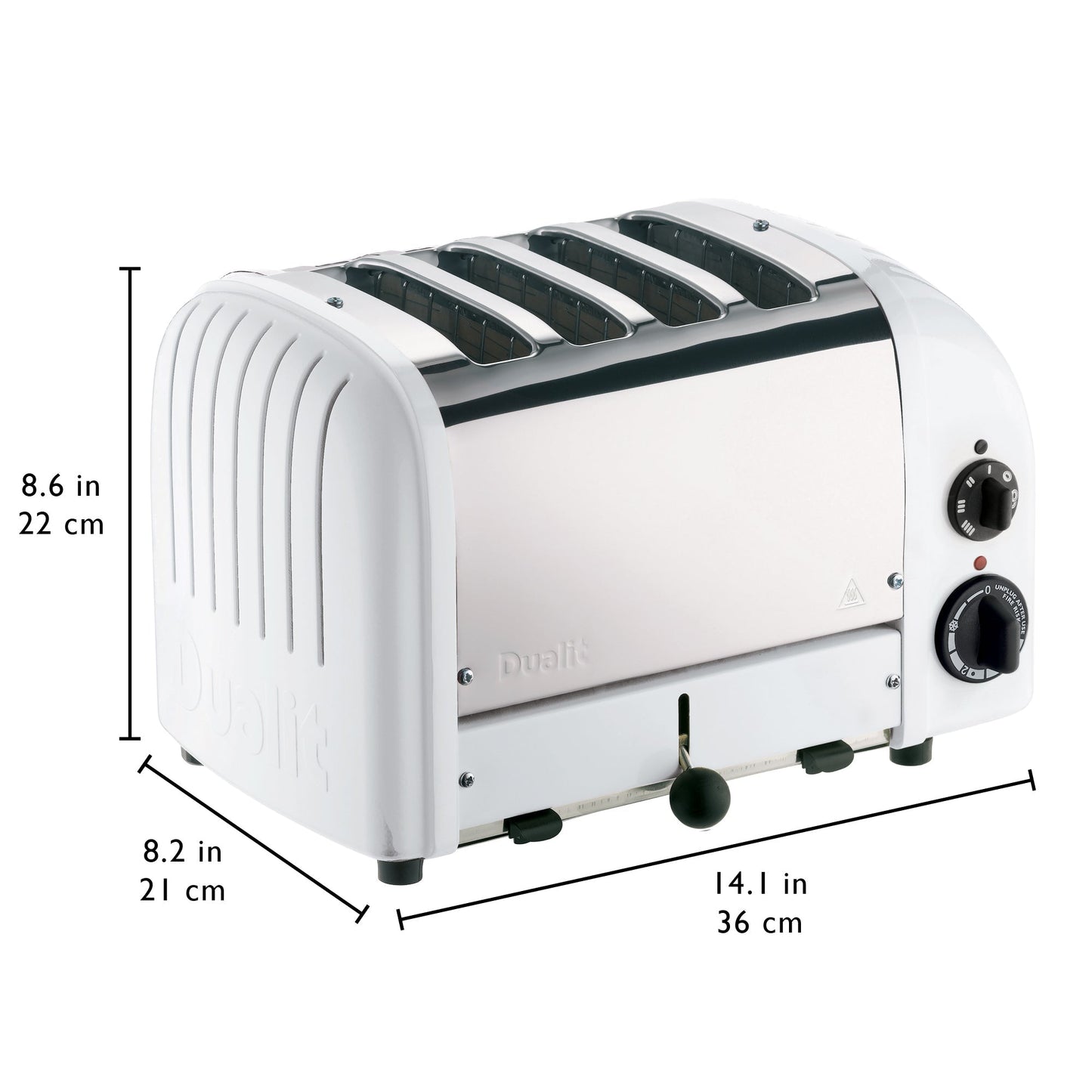 Dualit New Generation Classic 4-Slice Toaster in White - 47153