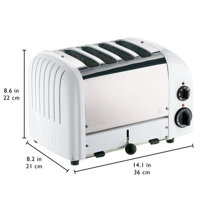 Dualit New Generation Classic 4-Slice Toaster in White - 47153
