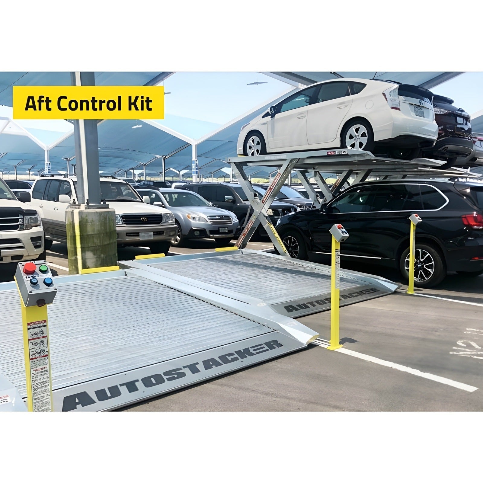 Autostacker A6W-OPT3-G 6,000 Lbs Aft Control Kit, WIDE Parking Lift Galvanized - 5175389