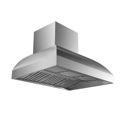 Proline Wall Mounted Range hood, Ducted, 2000 CFM, Thick 304 Stainless Steel | PLGW WC BBQ Pro - PLGW BBQ.PRO WC 48