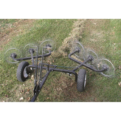 Strongway Acreage Rake 60in Dethatcher with 6 Tine Reels  - 49166