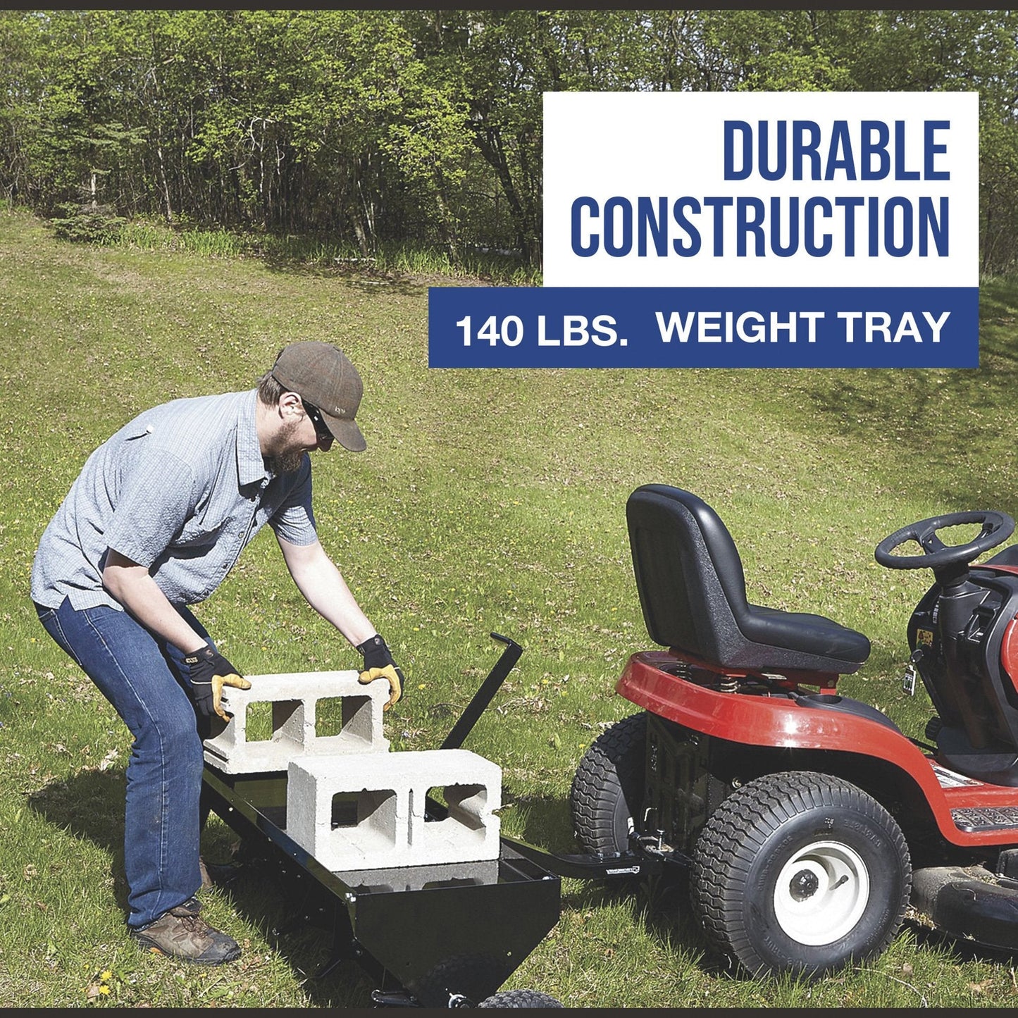 Strongway Tow Behind Plug Lawn Aerator 48 In. 32 Coring Plugs&nbsp; - 49167