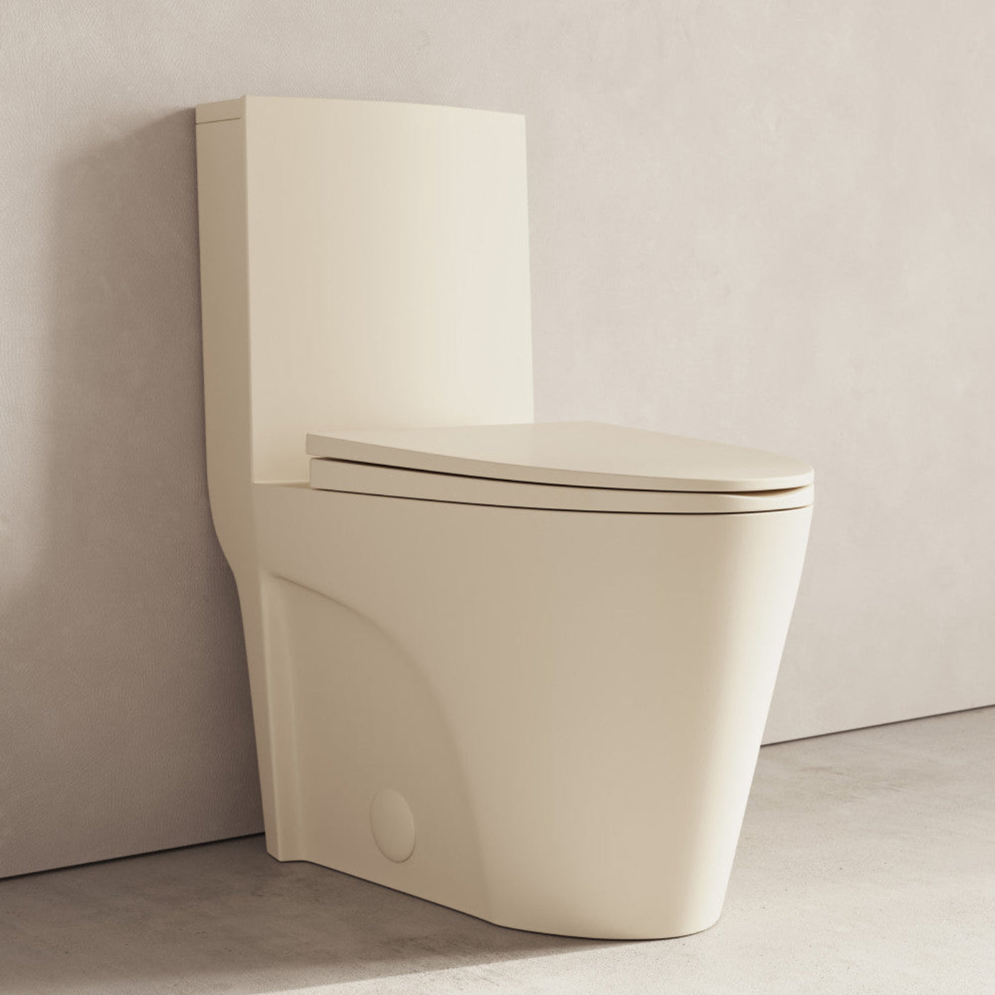 Swiss Madison St. Tropez One-Piece 12" Rough-in 1.1/1.6 GPF Dual Flush Elongated ADA Toilet in Matte Bisque - SM-1T0801BI
