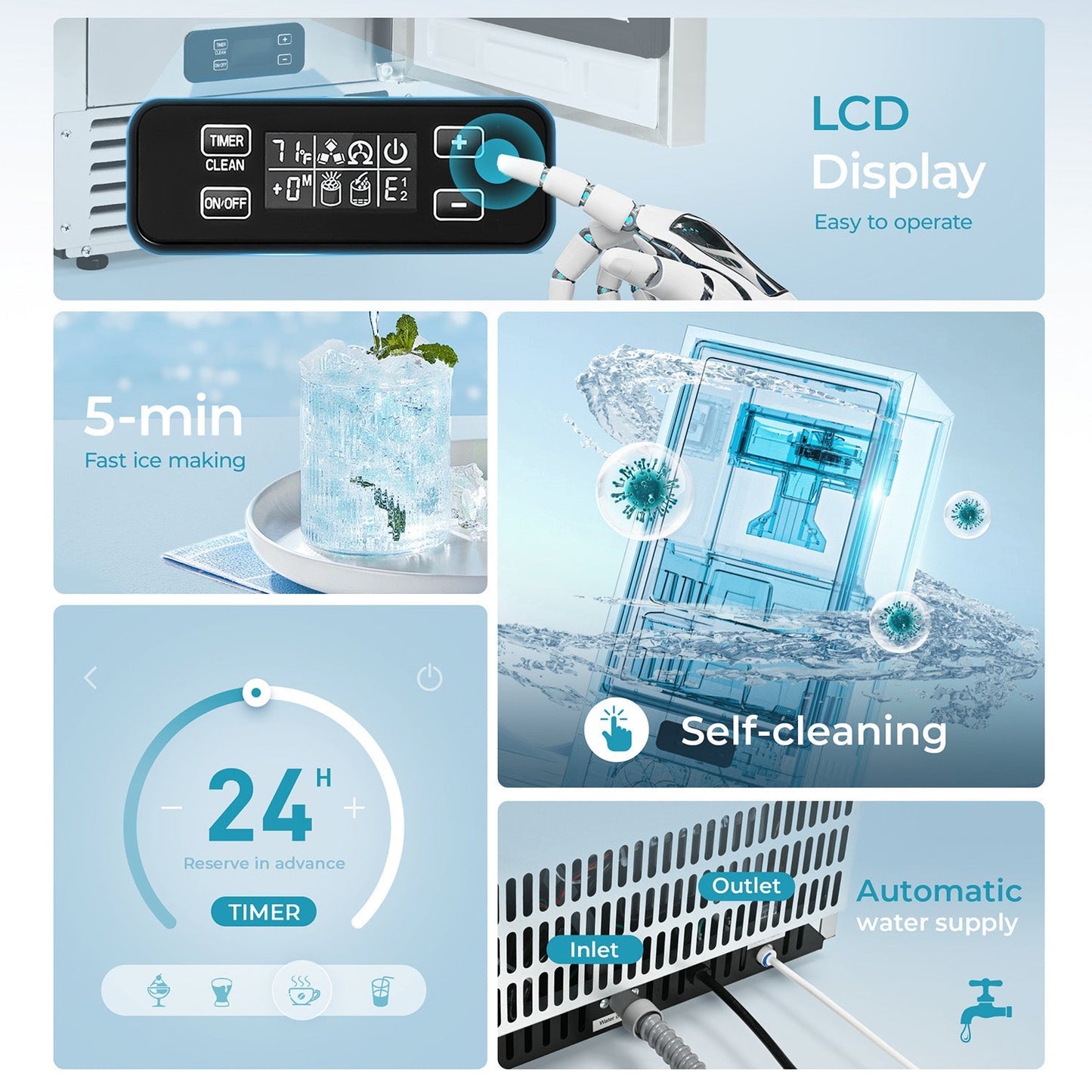 Euhomy Lyra S1 Nugget Commercial Ice Maker
