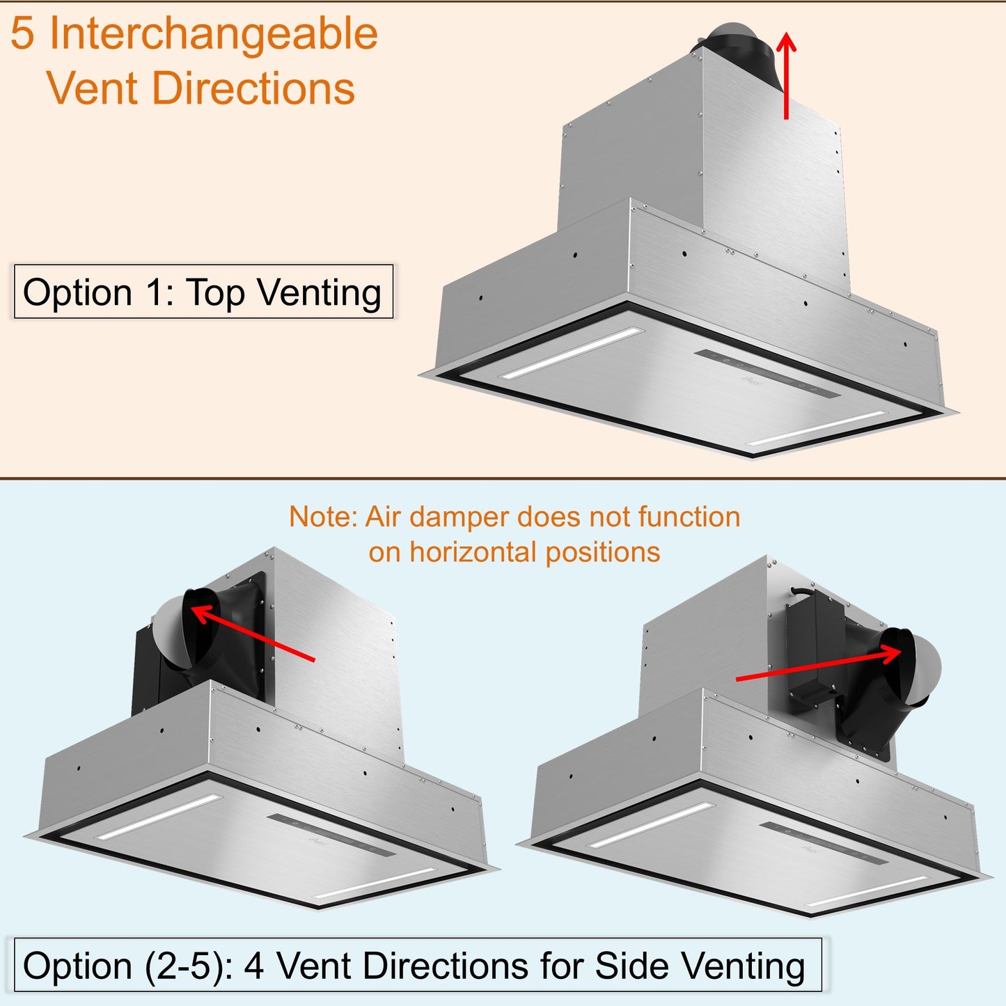 AWOCO  RH-BQ-CR Ceiling Mount Range Hood - Insert & Island - 700CFM - AWC-RH-BQ-CR30