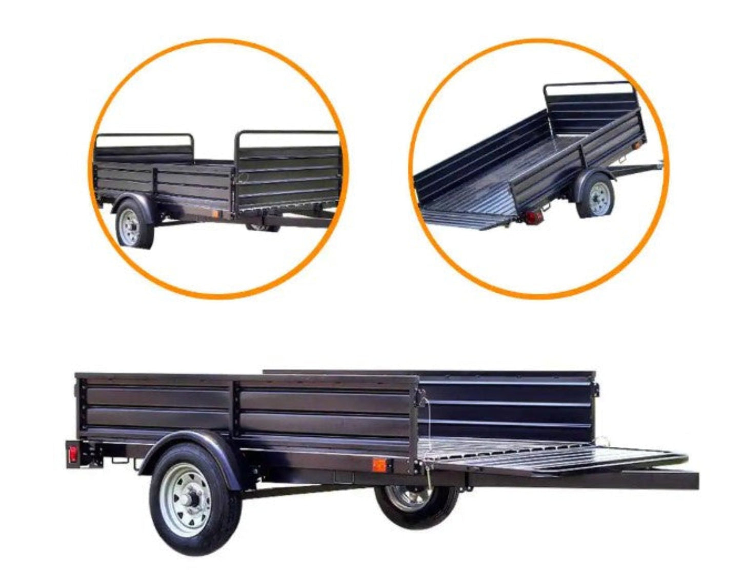 DK2 MMT5X7 1639 lb. Capacity 4.5 ft. x 7.5 ft. Extendable 12 ft Bed Trailer Kit New - MMT5X7