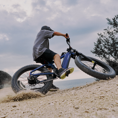 Samson Cycrown Roma Electric Bike All-Terrain Step-Over Frame 1500W 28 MPH 90 Mile Range 48V New - ROMA-INDIGO-BLUE