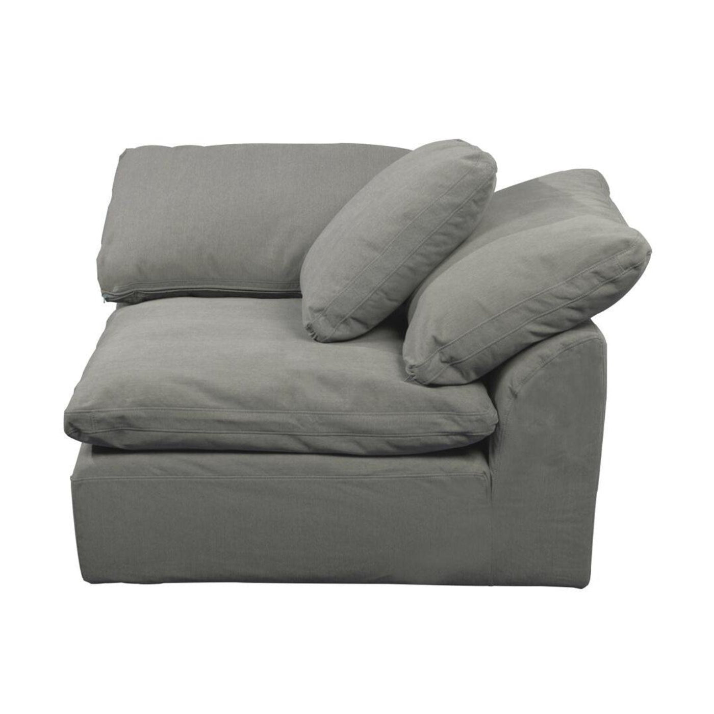 Sunset Trading Cloud Puff 3 Piece 88" Wide Slipcovered Modular Sectional Small L Shaped Sofa - SU-1458-94-3C