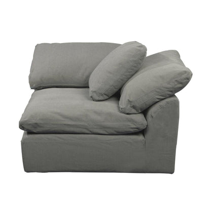 Sunset Trading Cloud Puff 3 Piece 88" Wide Slipcovered Modular Sectional Small L Shaped Sofa - SU-1458-94-3C