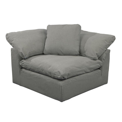 Sunset Trading Cloud Puff 3 Piece 88" Wide Slipcovered Modular Sectional Small L Shaped Sofa - SU-1458-94-3C