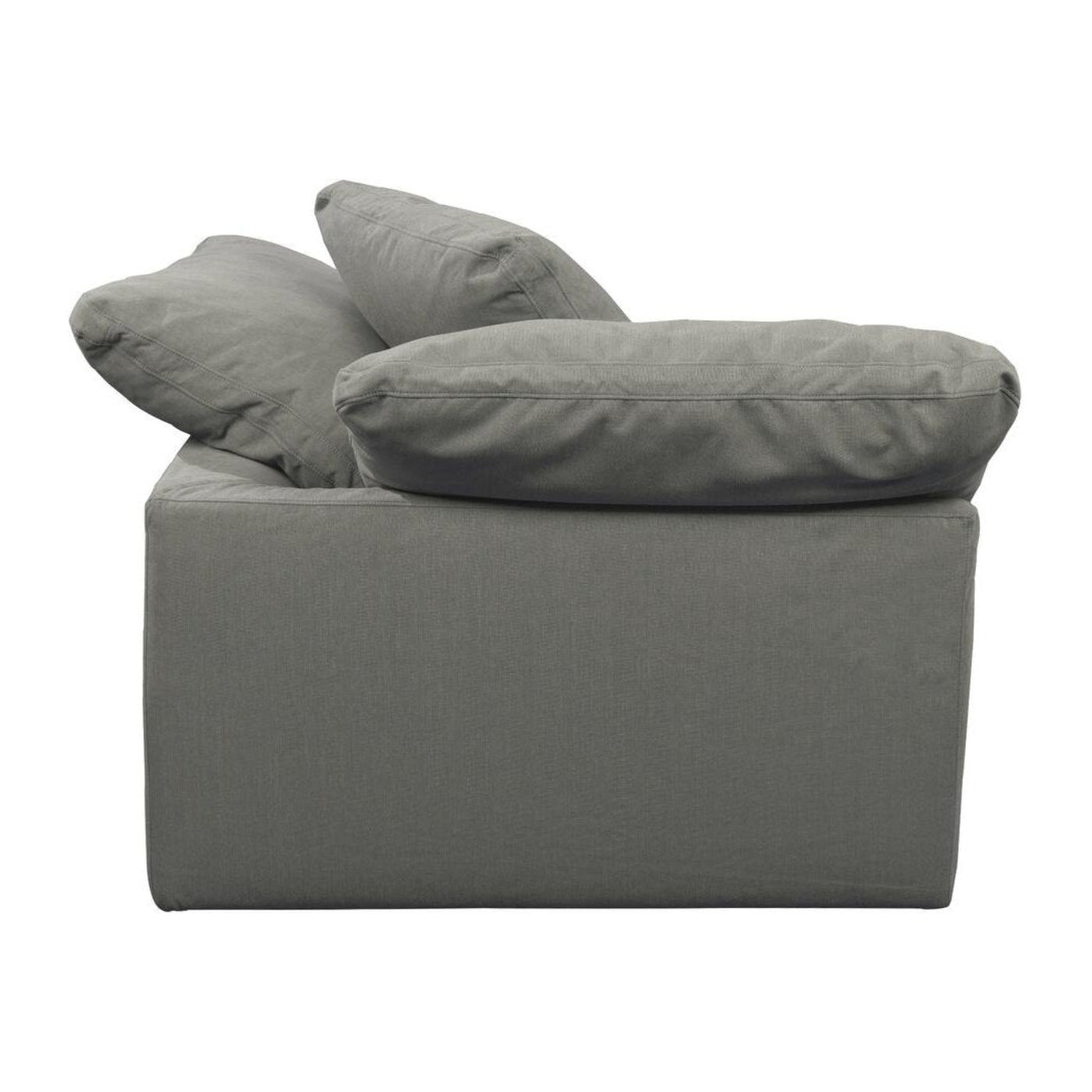 Sunset Trading Cloud Puff 3 Piece 88" Wide Slipcovered Modular Sectional Small L Shaped Sofa - SU-1458-94-3C
